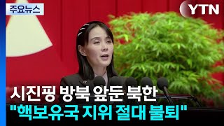 시진핑 방북 앞둔 북한 "핵보유국 지위 절대 불퇴" / YTN