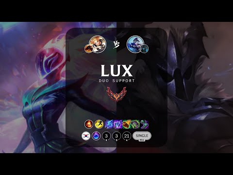 Lux Support vs Ashe - KR Grandmaster Patch 12.21
