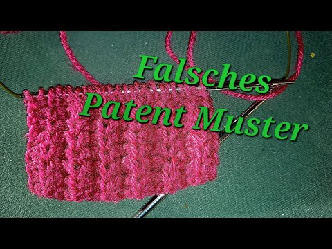 Falsches Patent Muster stricken ohne linke Maschen perfekt für Schal, Anfängertauglich