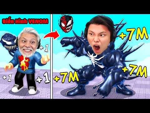 [ROBLOX] Mỗi Giây +1 Biến Hình VENOM Siêu Ngầu🕸️😜JayGray Trở Thành Người Nhện Đen Troll Trẻ Trâu