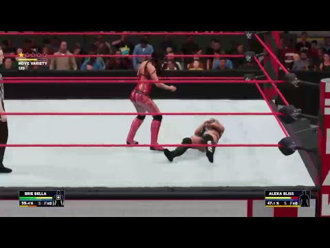 WWE 2K18 Brie Bella vs Alexa Bliss raw wemons champion