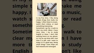 How I Spend My Free Time 🕒 | Shadowing English for B1 Learners #english #englishshadowing #shorts