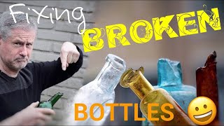 Fixing damaged vintage bottles with epoxy