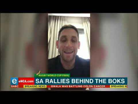 South African sportsmen wish the Springboks well