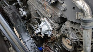 How to replace water pump, belt tensioner, fan clutch, Chevy Colorado, 4.15.2018