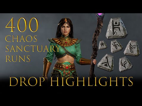 Diablo 2 resurrected - 400 Chaos Sanctuary Runs Lightning sorc ! Drop Highlights [Online]