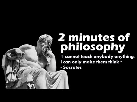 2 minutes of philosophy | "I cannot teach anybody anything, I can only make them think." - Socrates