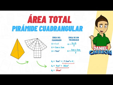 TOTAL AREA OF A QUADRANGULAR PYRAMID Super easy - For beginners