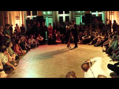  Sebastian Jimenez  and  Maria Ines Bogado  are  dancing  to  a  vals  at  Łódź Tango Salon Festival  in  2014