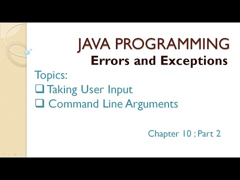 Java Programmingchapter 10part 2 Errors And Exceptions