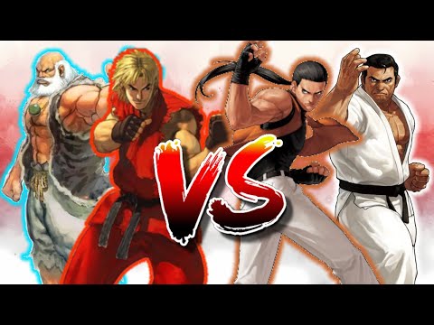 Ken Masters and Gouken vs Robert Garcia and Takuma Sakazaki |Sprite Animation| feat.@revenantANIMS
