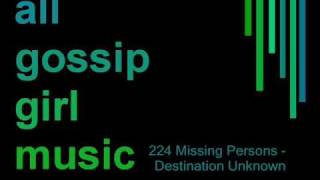 Missing Persons- Destination Unknown