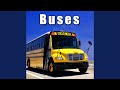 School Bus Starts Idles Pull Away From Rear At Medium Speed