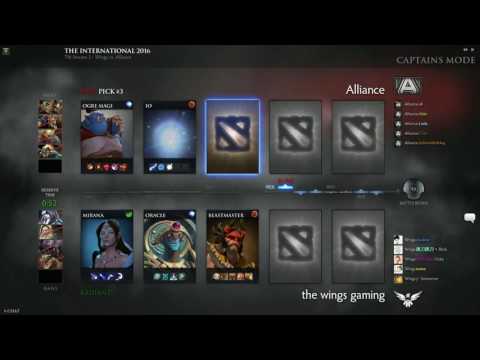 Alliance vs Wings Game 1 - Dota 2 The International 2016 - Group Stage