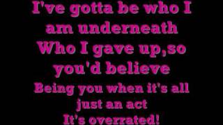 Ashley Tisdale Overrated with lyrics