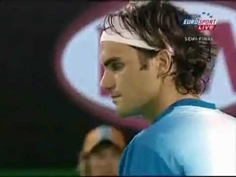 Federer backhand lob vs Safin - Australian Open SF 2005