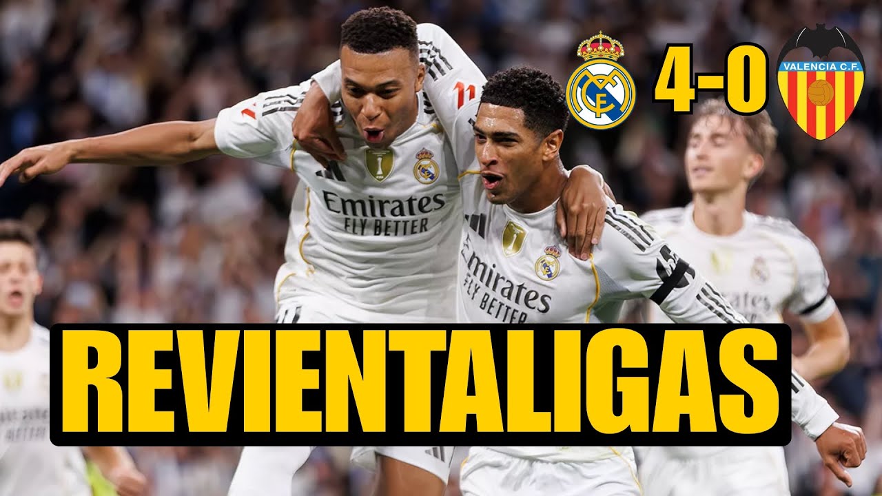 REAL MADRID 4-0 VALENCIA: MBAPPE GOLEA Y BELLINGHAM PADREA