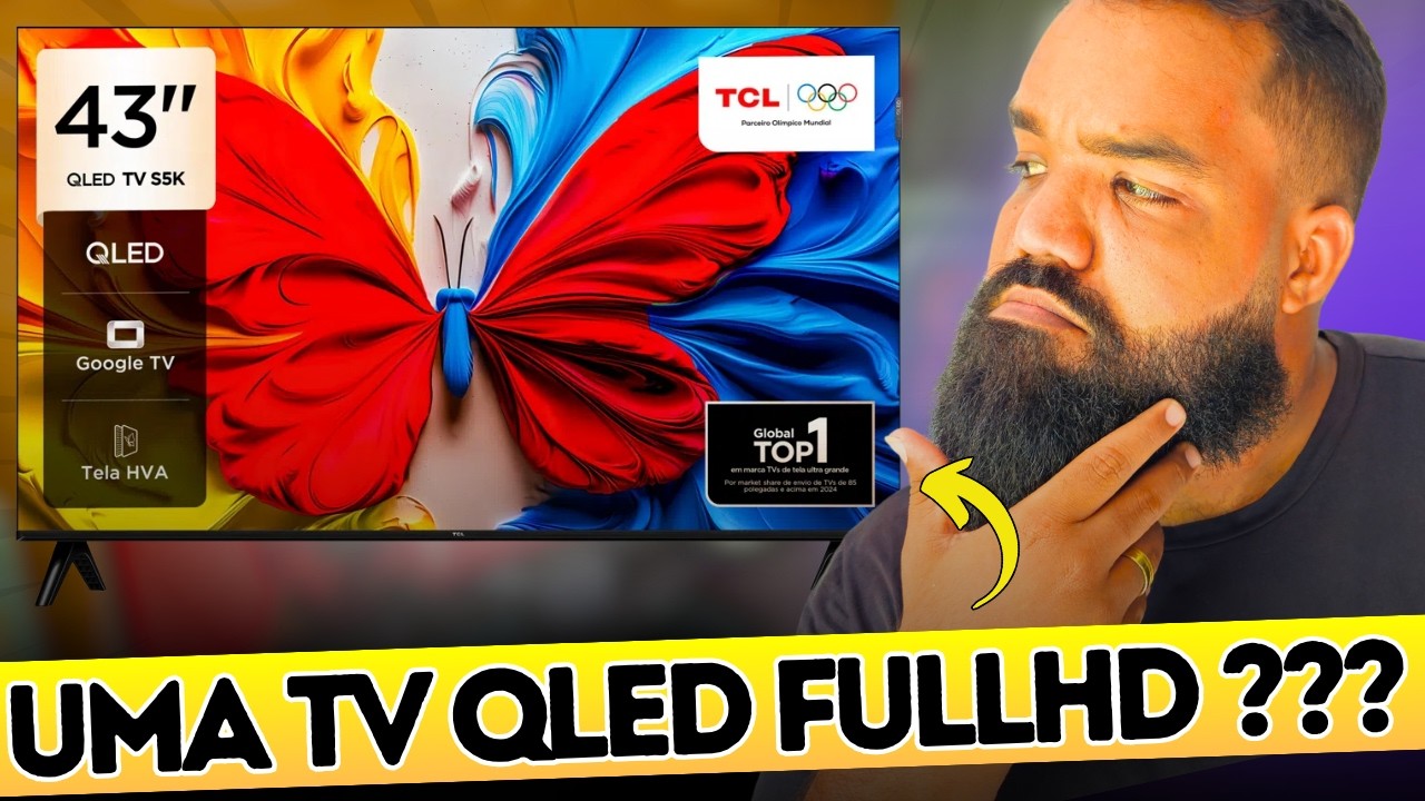 Miniatura da avaliação em vídeo de Smart TV TCL 43S5K 43 Polegadas QLED Full HD Google TV