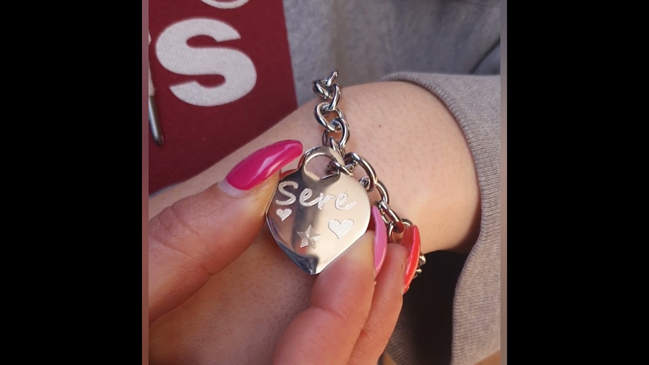 Bracciale personalizzato con incisione personalizzata acciao inox