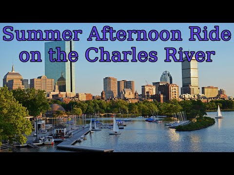[4K] Summer Afternoon Ride on the Charles River Weeks Bridge to Museum of Science