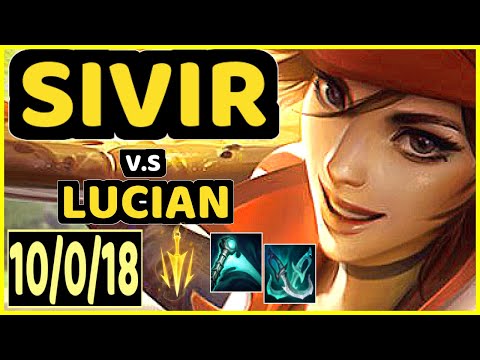 LUGER (SIVIR) vs LUCIAN - 10/0/18 KDA BOTTOM ADC CHALLENGER GAMEPLAY - EUW