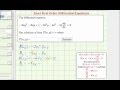 Ex 1:  Solve an Exact Differential Equation