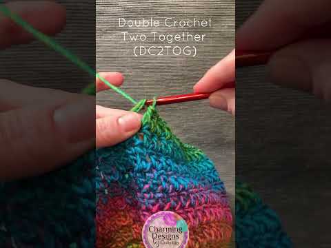 CROCHET 101: Dc2tog (Double crochet 2 together) Learn the #Dc2tog crochet stitch! #learntocrochet