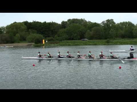 Derby Rowing Club IM3 8+ winning at Peterborough Regatta