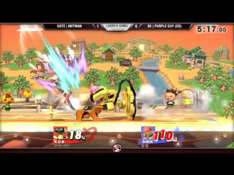 Smash 4 Versus Weekly 11/19/15 - Losers Semis - 8Bitman (ROB) vs Purple Guy (Sheik)