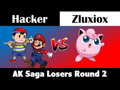 AK Saga: Hacker (Mario, Ness) vs Zluxiox (Jigglypuff) - Losers Round 2