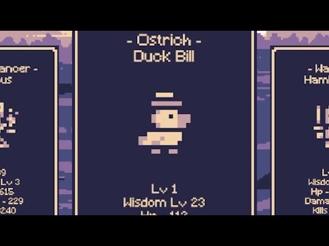 OneBit Adventure  Gameplay - Ostrich Power Level - 1 to 100 - Video Speed increases 10% Per Level