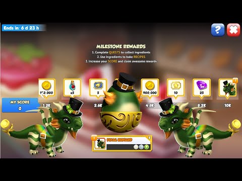 Begin Leprechaun Dragon Cake event-Dragon Mania Legends | Glitter Dungeon week | DML
