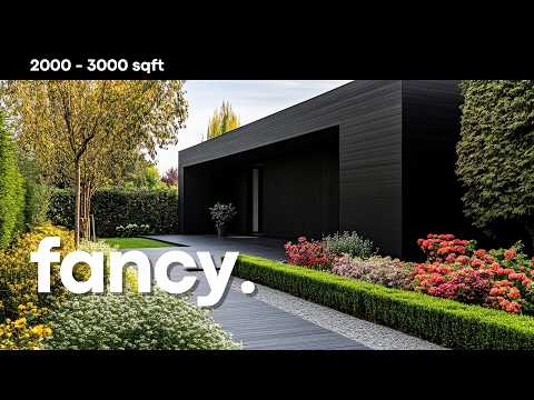 Elegant Modern Black House: Design Your Dream Family Garden with Stunning Interior and Exterior Idea