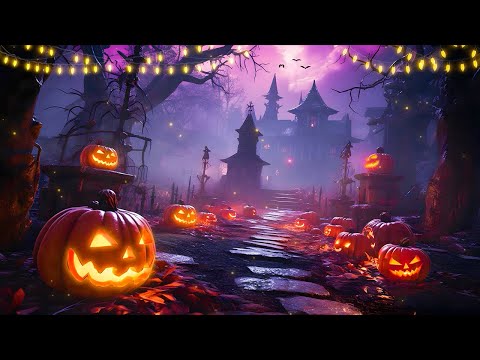 Spooky Halloween Music 🎃 Haunted Forest Graveyard With Relaxing Halloween Music, Scary, Spook Music