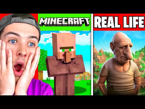 BeckBroPlays - MINECRAFT MOBS in REAL LIFE using AI!