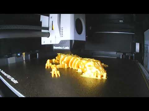Timelapse Articulated Gold Dragon
