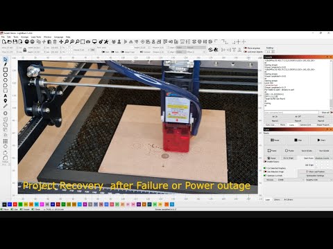 LightBurn Power Loss Recovery - Recover a Project after Failure