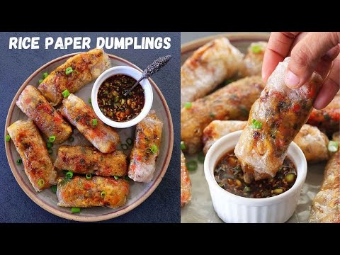 Rice paper dumplings (pan fried and air fried)