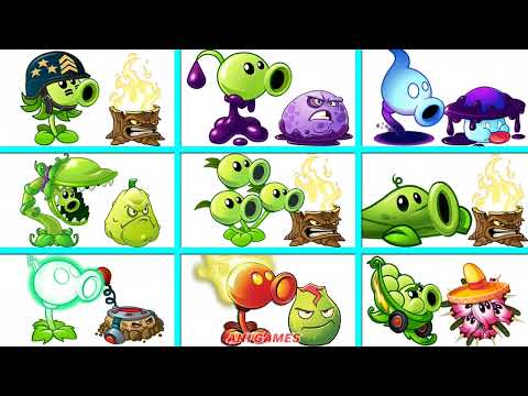 All PEASHOOTER & Support Plants Battlez - Who Will Win? - PvZ 2 Team Plant vs Team Plant