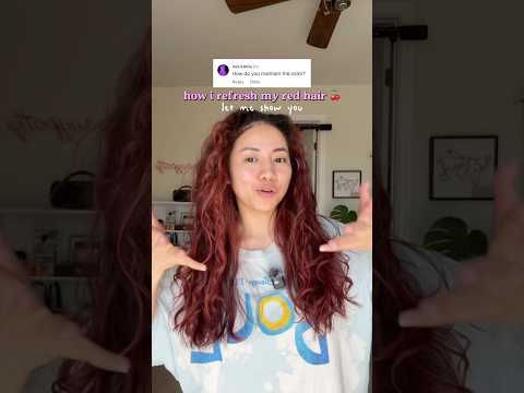 how to refresh RED HAIR at home 🍒 #redhair #redhaircolor #haircolor #wavyhair