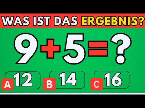 Schaffst du dieses MATHE QUIZ? 🧠➗✖️ | Leicht, Mittel, Schwer