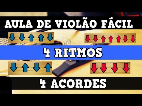 AULA DE VIOLÃO PARA INICIANTES - 4 RITMOS - 4 ACORDES