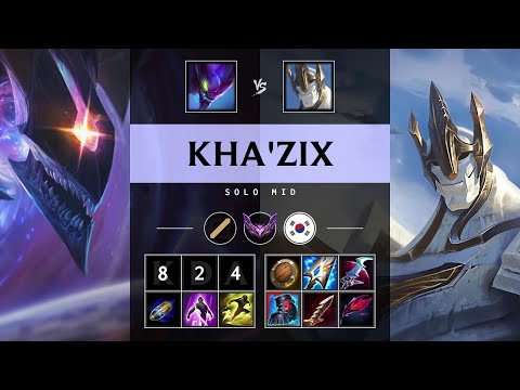 Kha'Zix Mid vs Galio - KR Master Patch 25.18