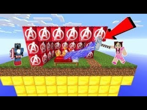 Popularmmos Minecraft  THE AVENGERS LUCKY BLOCK BEDWARS!   Modded Mini Game