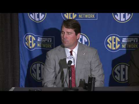 Will Muschamp at SEC Media Days