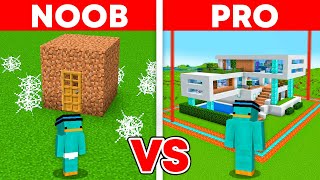 NOOB vs PRO: Reto de Base MÁS SEGURA Para Proteger a mi FAMILIA en Minecraft!