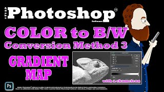 B/W Conversion in Photoshop with a Gradient Map (Method  )