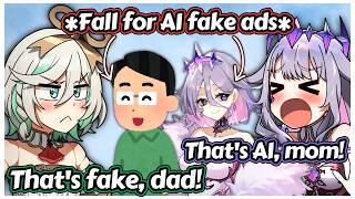 When Biboo's Mom and CC's Dad Fall for AI Fake Ads [Hololive EN]