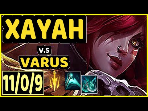 ZVEN (XAYAH) vs VARUS - 11/0/9 KDA BOTTOM ADC CHALLENGER GAMEPLAY - NA