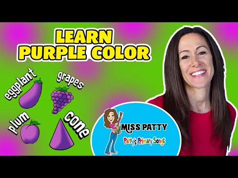 Learn Colors | Purple is the Color of the Day Children's Song by Patty Shukla | Sign Language